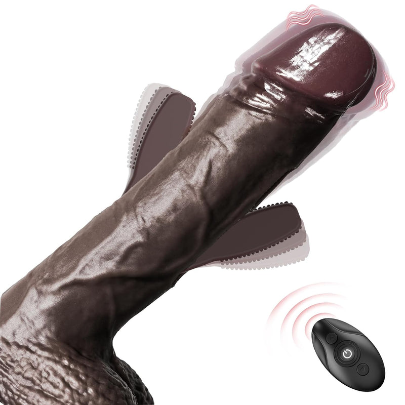 Vibrating Big Black Thick Dildo Vibrator Sex Toys, 8.4'' Women Sex Toy BlessMyBucket Vibrating Big Black Thick Dildo Vibrator Sex Toys, 8.4'' Women Sex Toy BlessMyBucket