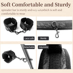 Adjustable Spreader Bar with Hand & Ankle Cuffs – Bondage Restraints for Couples