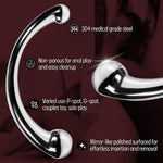 Echo Stainless Steel Prostate Massager - Sex Toys Crafted With 304 Medical-Grade Steel For Solid Weight & Smooth Glide On Prostate, G-Spot & Anal Play - Adult Toys & Curved Design For Men & Couples