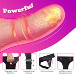 Harness Strap-On Vibrating Dildos - 10 Modes, Adjustable, Remote