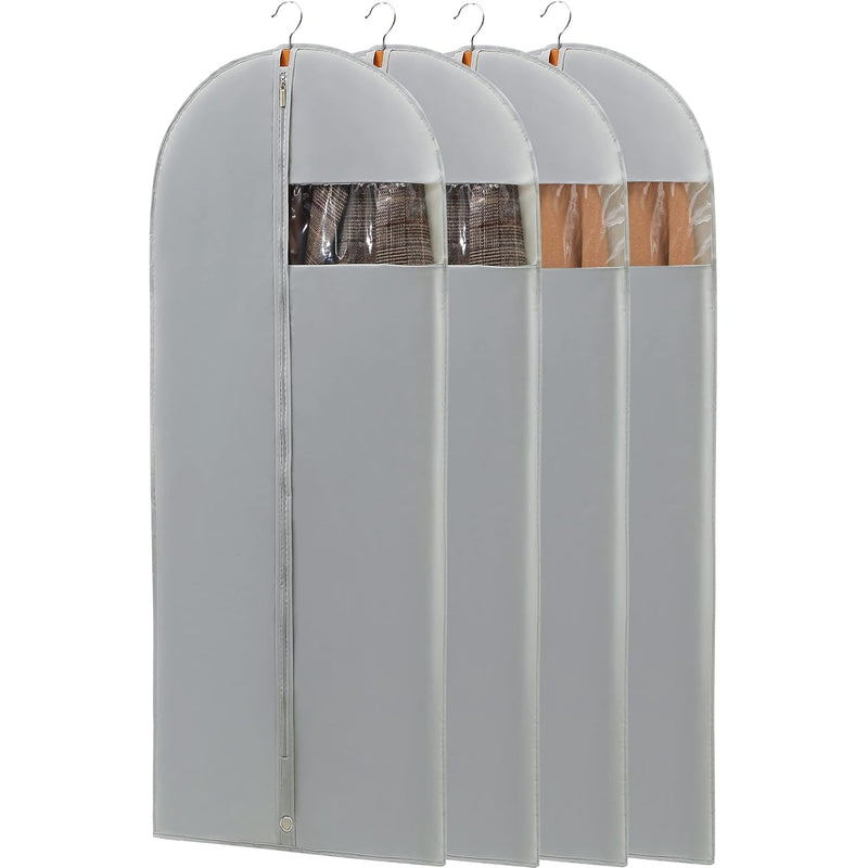 4 Pack - 65" Dress Garment Bags For Hanging Clothes, Dress Bags For Gowns Long,