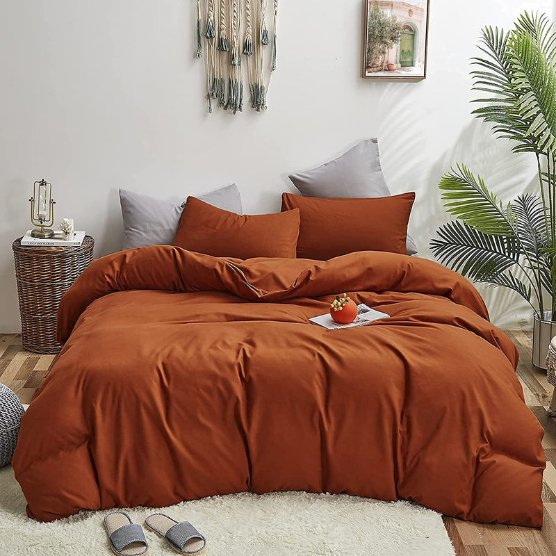 Burnt Orange Comforter Set Queen Rust Comforter Bedding Sets Full Size Terraco