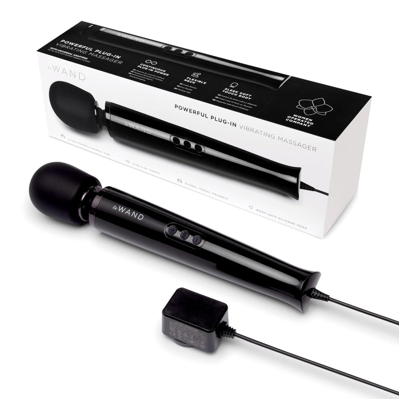 Plug-In Vibrating Body Massager - Black
