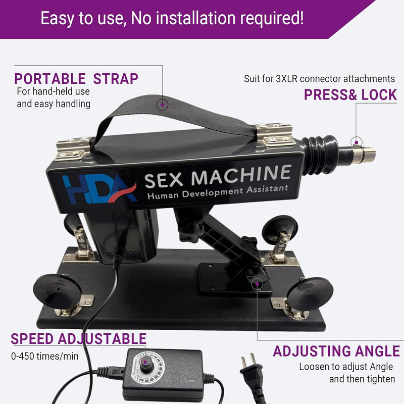 Sex Machine With Automatic Thrusting Dildos, Thrusting Machine For Women, 3Xlr Connector, Adult Sex Toys For Single Or Couples Hand Free Play