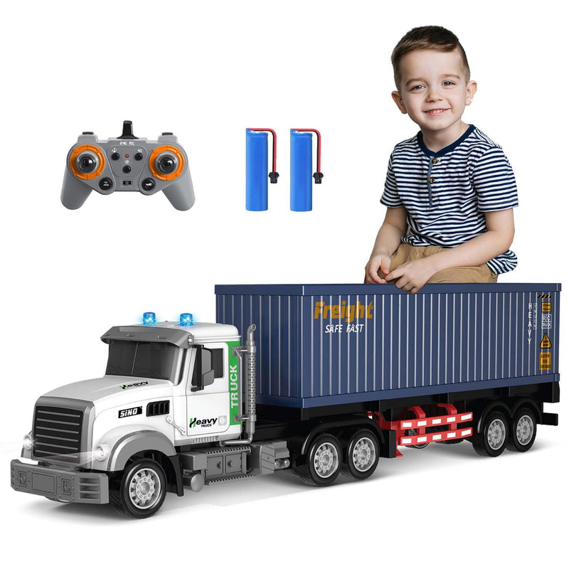 Remote Control Semi Truck With Trailer 23.6 Inch 9 Channel Rc Semi Truck To