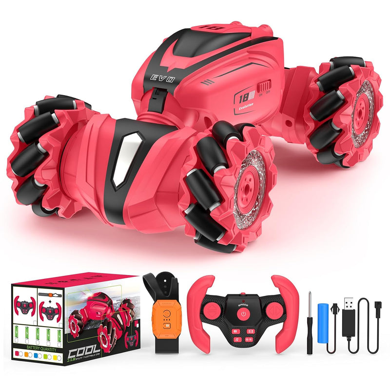 Rc Girls Remote Control Car,Double Sided 4Wd Race Car 360°Drift?Gesture Sensin