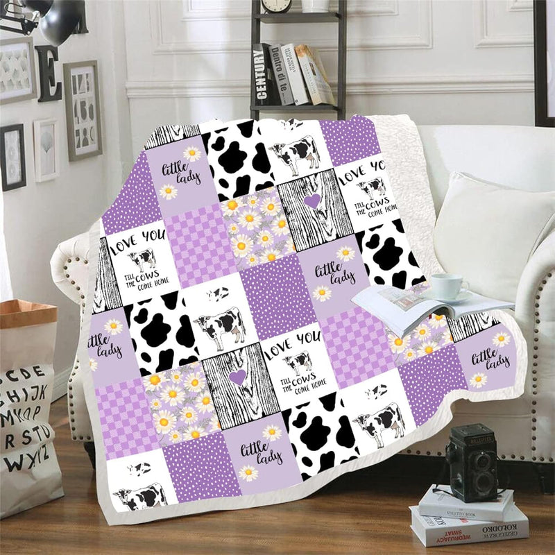 Cow Blanket Cute Cow Print Stuff Sherpa Fleece Blanket Cow Print Decor Bedding