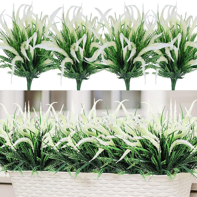 8Pcs Artificial Flowers For Outdoor Plants Faux Plastic Plant Fake Flower Uv R