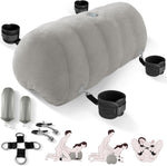 Heart-Shaped Inflatable Wedge Cushion with Bondage Cuffs & Nipple Clamps