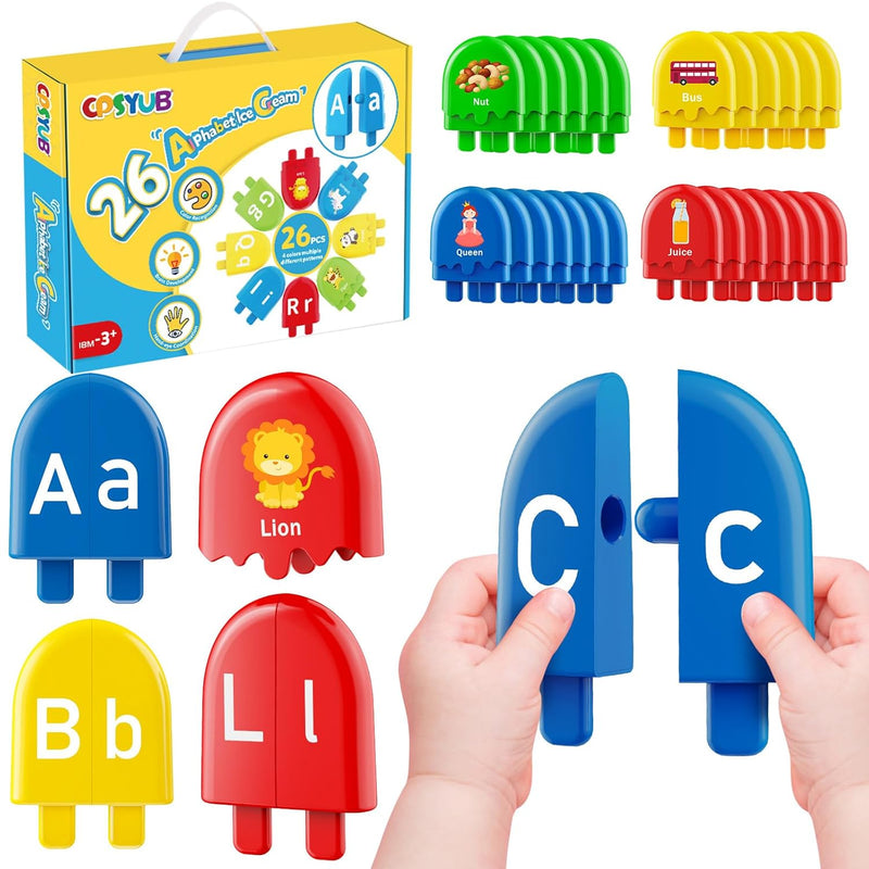 Alphabet Learning Toys Ice Cream Abc Letter Matching Toy Preschool Educatio