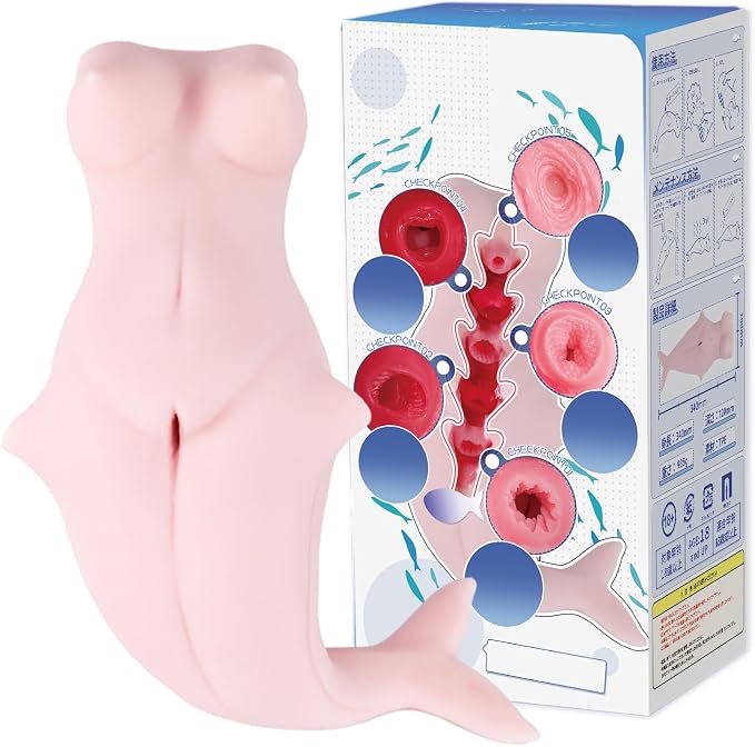5-Chamber Male Masturbator with Textured TPE Sleeve, 2.06 lb Adult Stroker