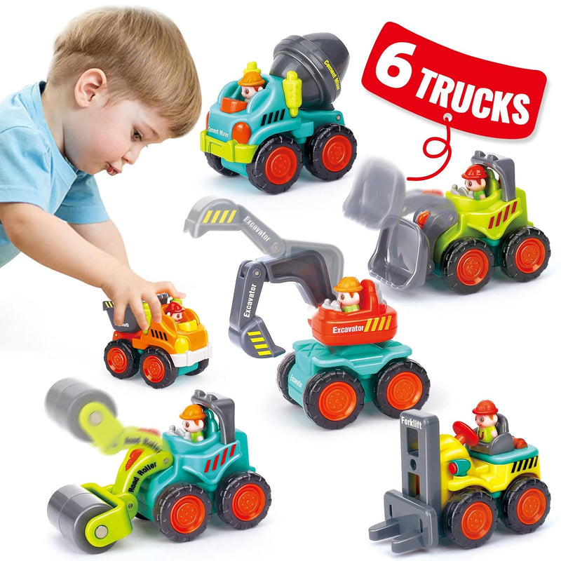Toys For 1 Year Old Boy Birthday Gift 6 Pcs Toy Trucks Mini Car Toys For 2