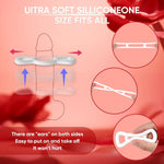Silicone Cock/Penis Rings Set With 3 C-Ring Set - Helps Create Firmer And Thicker Erections - Side Tabs For Easy Removal And Adjustment Adult Sex Toys For Men Or Couple White