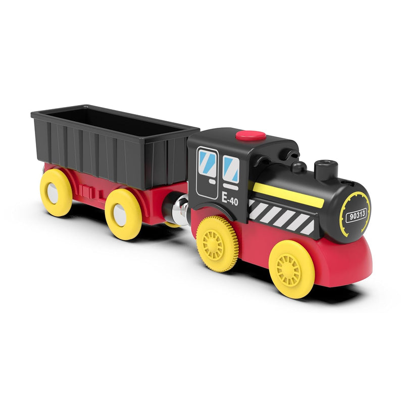 Battery Operated Locomotive Train, Magnetic Train Toy For Wooden Tracks, Mo