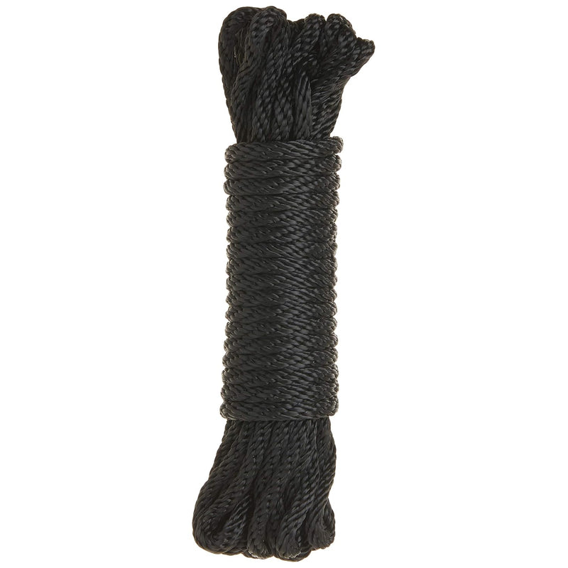 Premium Nylon Bondage Rope, 25 Feet, Black