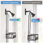 Shower Caddy, Upgraded Extended Length Shower Caddy Over Showerhead No Blocking to Shower Head, Rustproof Shower Organizer with Hooks Shampoo Soap Holder, Bathroom Large Hanging Shower Caddy