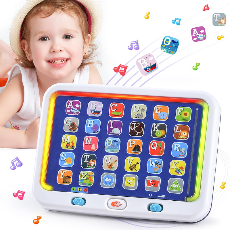 Spanish & English Learning Tablet For Toddlers 1 3, Kids Bilingual Interact