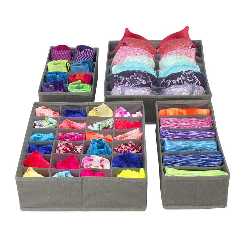 ® Set Of 4 Foldable Drawer Dividers, Storage Boxes, Closet Organizers, Under Be