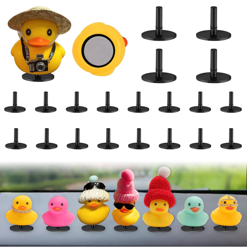 20Pcs Duck Plug, Rubber Duck Mount, Flock Locker Rubber Duck Holder Dashboa