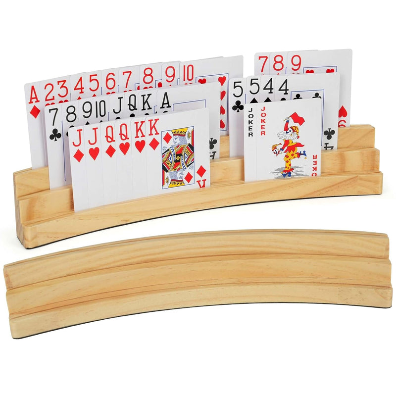 LotFancy Playing Card Holders for Kids Adults Seniors, Set of 2, 3 Tiers, H
