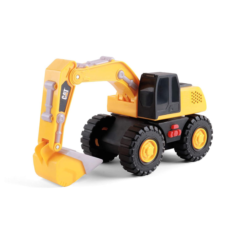 CAT Construction Toys, Tough Machines Toy Excavator, 10" W/Realistic Lights