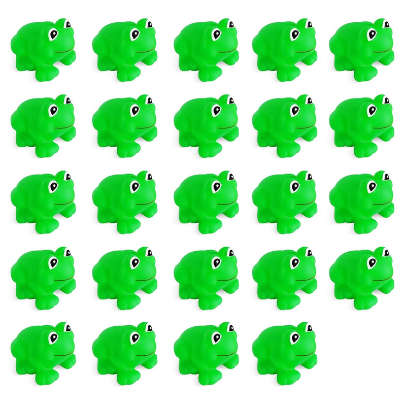Party Pack Of 24 Cheerful Frog Bath Toys Floatable Rubber Bath Toys For Kid