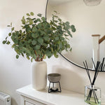 6Pcs Artificial Eucalyptus Stems Tall 24" Faux Eucalyptus Branches Fake Greenery Plants Stems for Vase Home Party Wedding Decorations