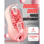 Male Masturbator Sex Toys For Men - Squeezable Pocket Pussy Mens Stroker With 8 Vibrating & Manual Suction Control, App Adult Toys Mens Sex Toy With Realistic Texture For Masturbation Blowjob Pleasure