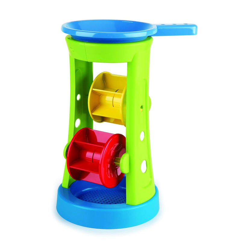 Hape Double Sand and Water Wheel Kid's Beach Toy L: 8.1, W: 11.4, H: 6.4 in
