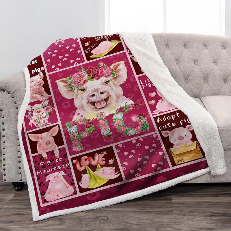 Blanket Pig Gifts For Pig Lovers Women Girls Mom Christmas Birthday Present Co