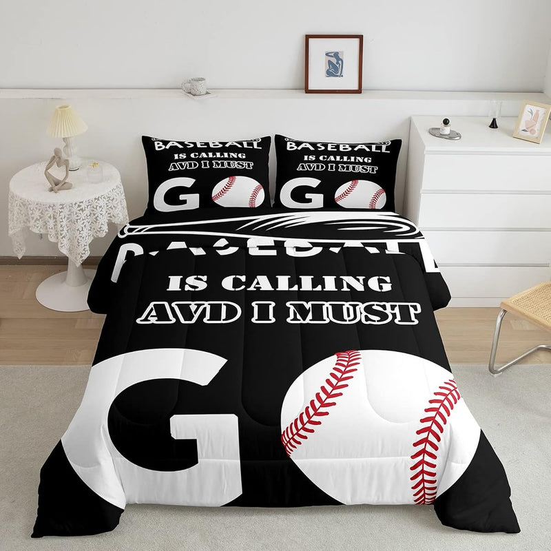 Baseball Comforter Set Kids Sports Comforter Set For Girls Women Ball Bedding