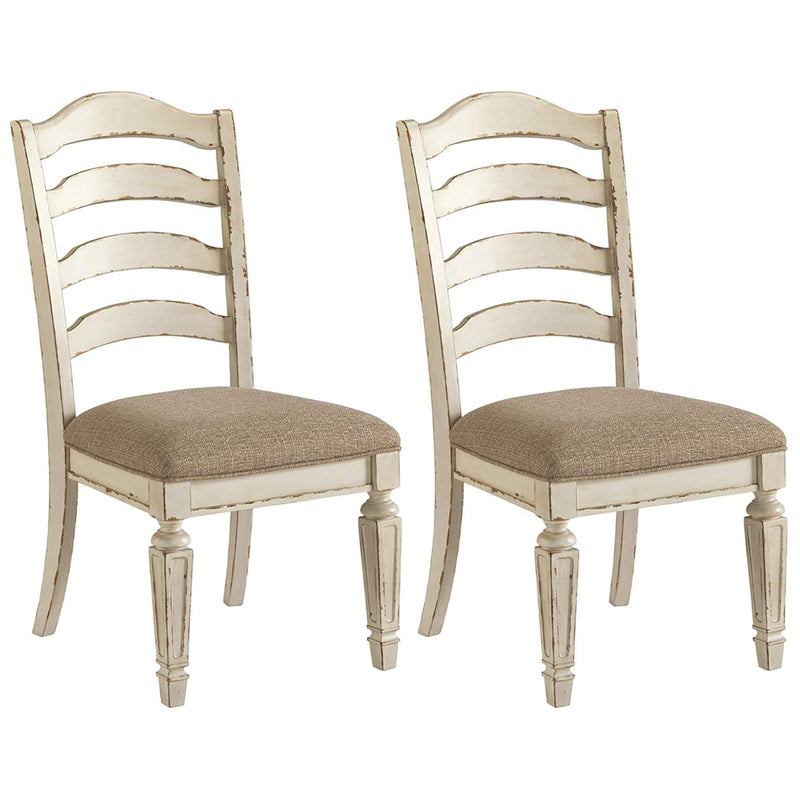 Realyn Dining Room Upholstered Chair 2 Count, Antique White