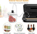 Vacuum Sealer Machine, MEGAWISE Food Sealer w/Starter Kit, Dry & Moist Food Modes, Compact Design with 10 Vacuum Bags & Bulit-in Cutter(Grey)