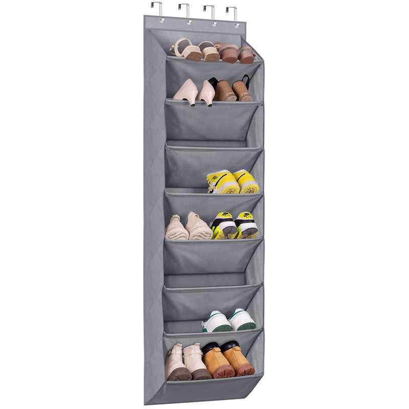Over The Door Shoe Organizer With 8 Deep Pockets, Hanging Shoe Rack For Closet H