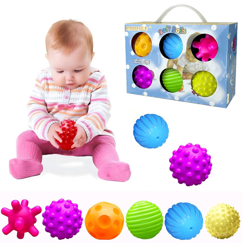 Baby Textured Multi Sensory Toys Massage Ball Gift Set Bpa Free For Toddler