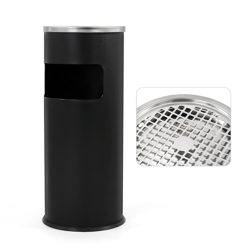 Trash Can Outdoor Waste Container Round Stainless Steel Trash Can With Removable