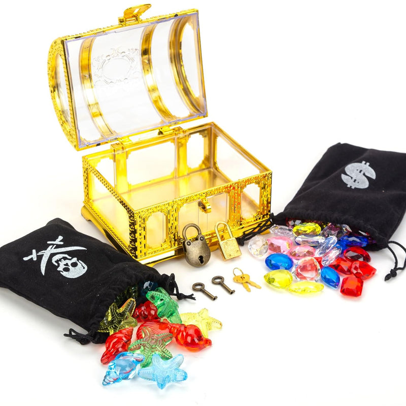 Diving Gems For Pool For Kids,Pool Gems For Diving And Treasure Chest Set For