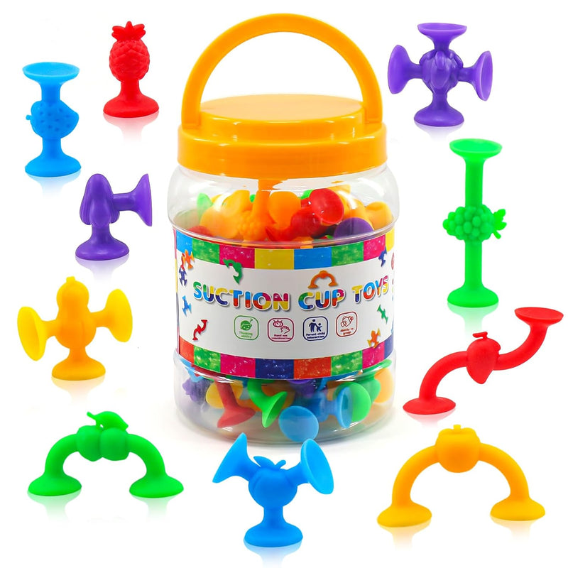 Suction Toys, 50 Pcs Bath Toys For Kids Ages 4 8, Bath Toys Sensory Toys Fo
