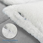Ultra-Soft Micromink Sherpa Queen Comforter Set With 2 Pillow Shams - 3-Piece Set - Grey - Plush Warm Fall Winter Blanket & Bedding Comforter Sets