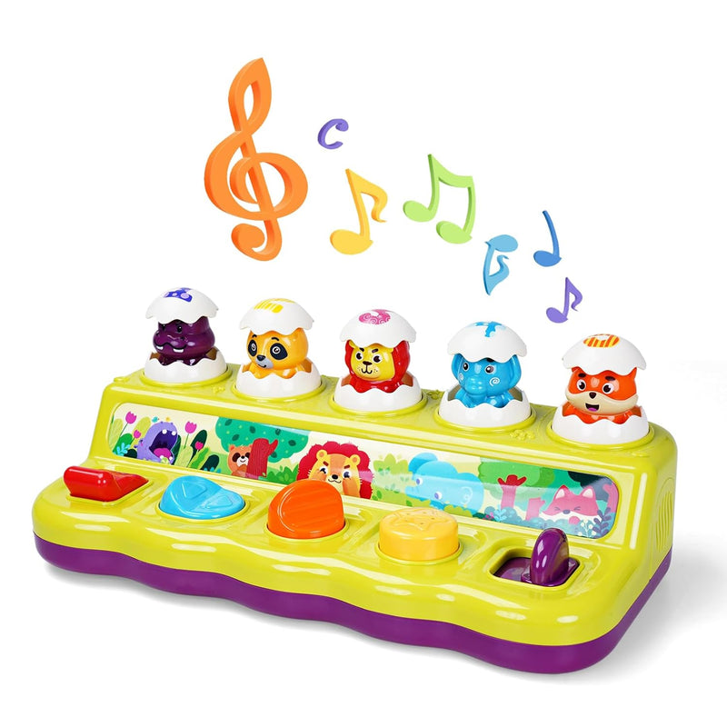 Toddler Pop Up Toy With Music And Light, Cause And Effect Toys For 6 9 12 1