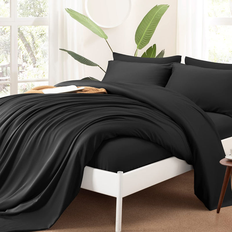 Cool 6Pc 100% Bamboo_ Full Size Bed Sheets Set 1800 Thread Count 16 Inch Deep