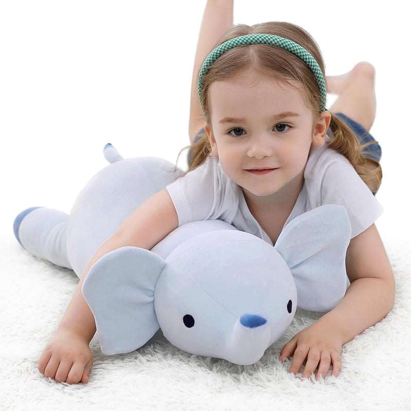 Weighted Elephant Stuffed Animals, 24In Weighted Plush Giant 4.2Lb Elephant