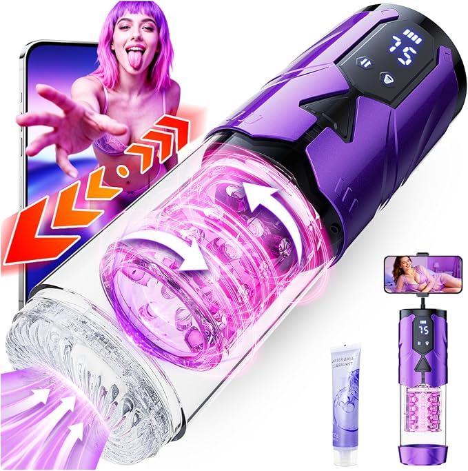 Automatic Male Masturbator with 7 Thrusting & Rotating Modes, 5 Suction Levels and App Control