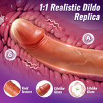 Realistic Dildo Sex Toys Vibrator 8.4 Inch Real Skin Dual Density Lifelike Penis With 4×10 Vibrating Modes Stimulator Anal Dildo Clitoral G-Spot Adult Toys For Women And Couple