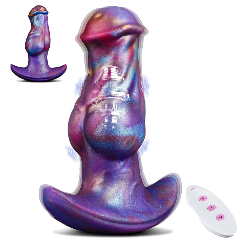Vibrating Butt Plug Horse Knot Dildo - Large Buttplug Huge Anal Plug Vibrator With 8 Modes, Fantasy Dildo Monster Prostate Massager Anus Stretcher With Safe T-Base, Adult Toys For Men Women