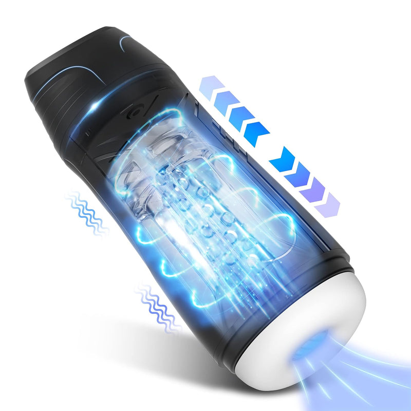 Automatic Male Masturbators, Sex Toys For Men Sucking Male Masturbator With 3 Suction & 3 Vibration & Electric Penis Vacuum Pump(Black)