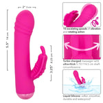 Thicc Chubby Rotating Butterfly Waterproof Silicone Rechargeable Rabbit Vibrator Pink - Se-0650-35-3