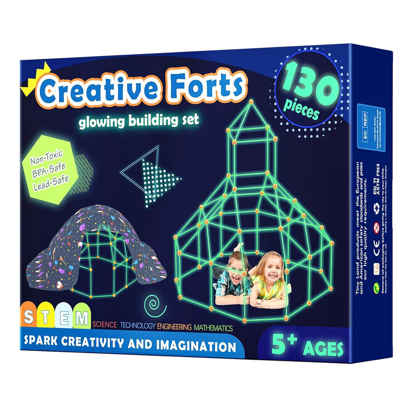 Tiny Land Glow Fort Building Kit for Kids Creative Fort Indoor & Outdoor Co