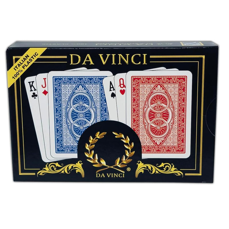 Ruote, Italian 100% Plastic Playing Cards, 2 Deck Poker Size Set, Regular I