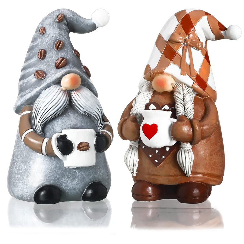 2 Pack Coffee Gnomes Coffee Bar Decor Accessories Christmas Swedish Tomte Gnom